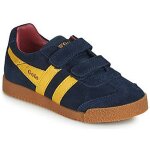 Baskets basses  scratch velours navy sun red