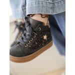 Baskets bb fille cuir zippes marine