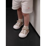 Baskets bb fille synthtique lacets lastiqus et scratch or
