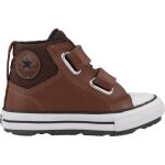 Baskets b�b� gar�on en cuir marron