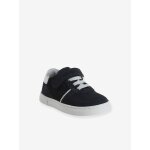 Baskets b�b� gar�on cuir � scratchs marine