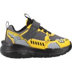 Basket b�b� gar�on synth�tique l�g�re slip - on noir et jaune