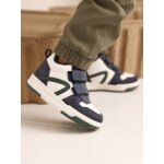 Baskets bb garon synthtique  scratchs lot bleu