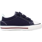 Basket b�b� textile bleu marino