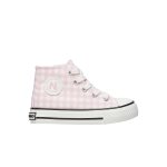 Baskets  la cheville en cuir et tissu ylfas. blanc - rose