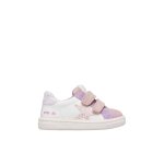 Baskets en cuir et en daim pinn vl. blanc - rose -