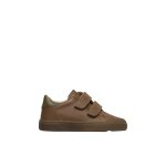 Baskets en cuir eindhoven 2 vl. marron - vert -