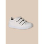 Baskets en cuir gar�on blanc doux