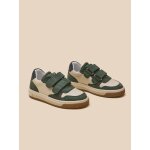 Baskets en cuir gar�on vert