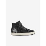 Baskets cuir mid fille kalispera noir