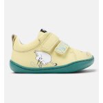 Baskets cuir peu cami jaune pastel