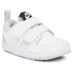 Baskets cuir a scratch enfant blanc