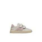 Baskets en cuir et sude jenix vl. blanc - rose