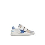 Baskets en cuir et su�de pinn vl. gris - blanc - beige