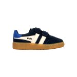 Baskets enfant basses � scratch marine blanc cass� saphire gom