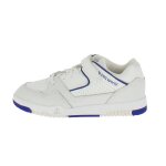 Baskets enfant en cuir blanc, bleu