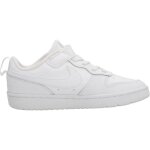 Basket enfant cuir court borough low 2 blanc