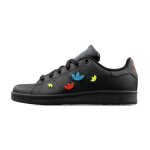 Baskets enfant en cuir noir, multicolore