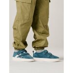 Baskets enfant cuir scratchs bleu jean