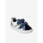 Baskets enfant cuir scratchs lot bleu