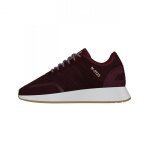 Baskets enfant en daim bordeaux