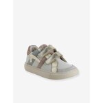 Baskets enfant fille cuir � scratchs �cru