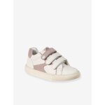 Baskets enfant fille cuir  scratchs lot blanc