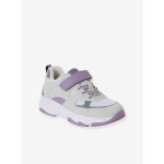 Baskets enfant fille synthtique  scratchs cru