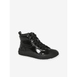 Baskets enfant fille synthtique zippes noir