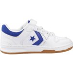 Baskets enfant gar�on en cuir blanc whtblu