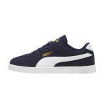 Baskets enfant gar�on en cuir marine, blanc