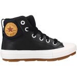 Baskets enfant gar�on en cuir noir