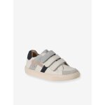 Baskets enfant garon en cuir  scratchs cru