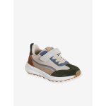 Baskets enfant gar�on synth�tique � scratchs lot beige