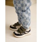 Baskets enfant garon synthtique  scratchs marine