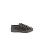 Baskets enfants en velours avec lacets gris