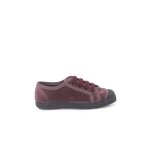 Baskets enfants en velours avec lacets rose