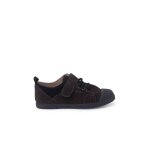 Baskets avec fermeture adh�rente et la�age �lastique gris