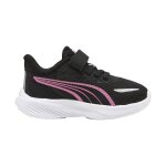 Baskets fille basses � scratch noir rose blanc
