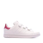 Basket fille cuir stan smith rose
