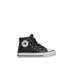 Baskets fille en cuir ylfas, avec clous noir