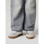 Basket fille lacets �lastiqu�s et scratchs argent