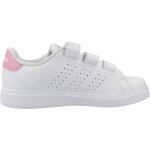 Baskets fille � scratch blanc