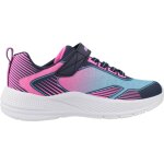 Basket fille synth�tique l�g�re et souple bleu marine multicolore