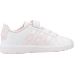 Basket fille en textile court velcro blanc
