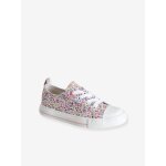 Baskets fille en toile fantaisie blush
