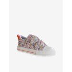Baskets fleuries scratch�es enfant collection maternelle rose imprim�