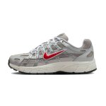 Baskets gar�on confortable en cuir gris, rouge