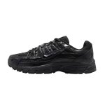 Baskets gar�on confortable en cuir noir, noir
