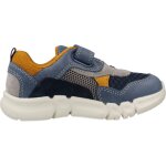 Basket gar�on cuir b�b� flexyper bleu c4mf4